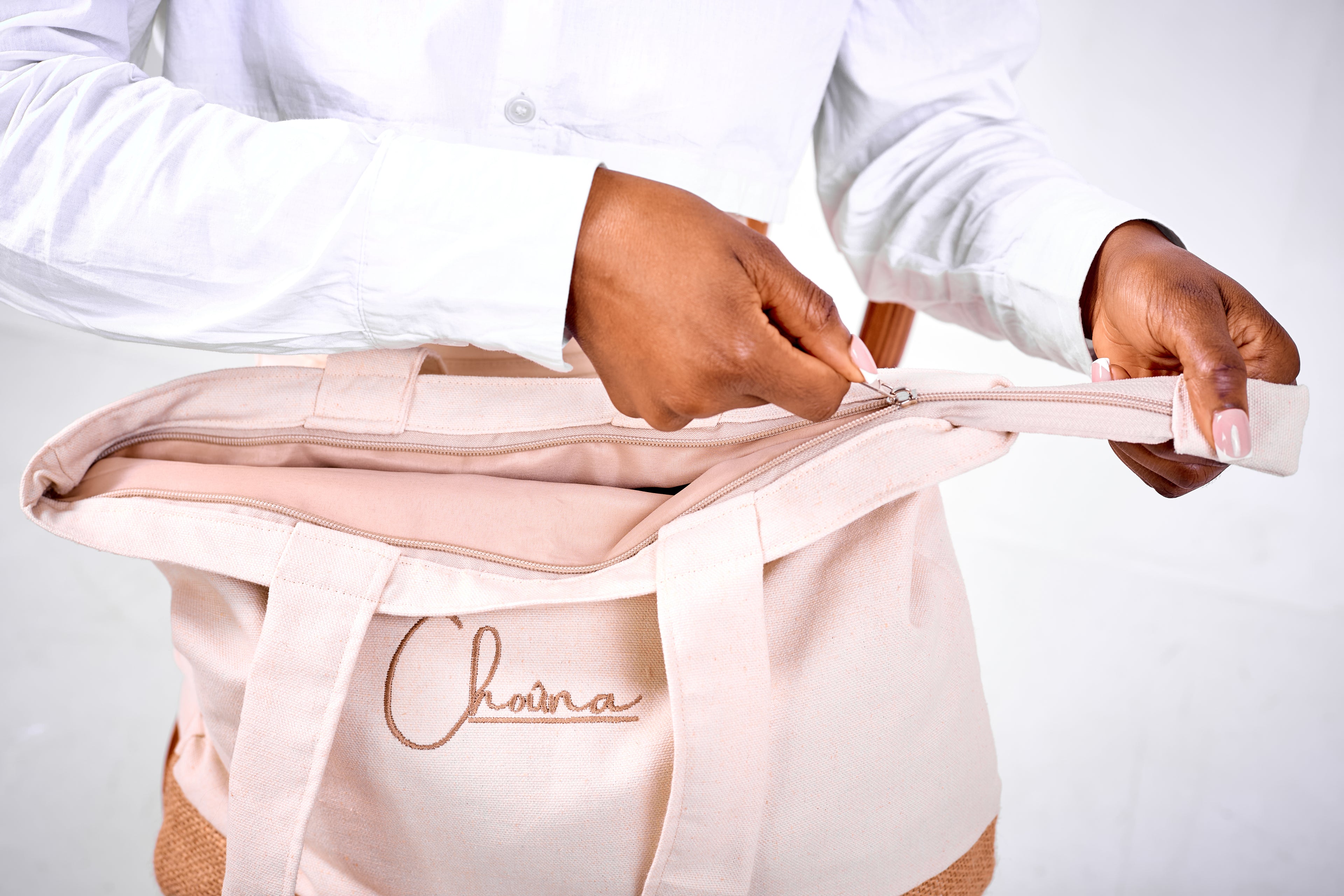 Beige Chouna Tote